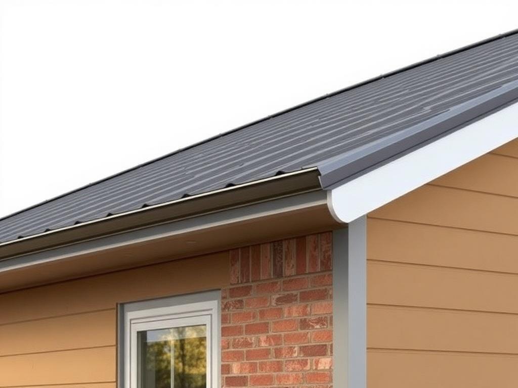 Concept visual of new drip edge metal installed cleanly at a roof eave above sound fascia.